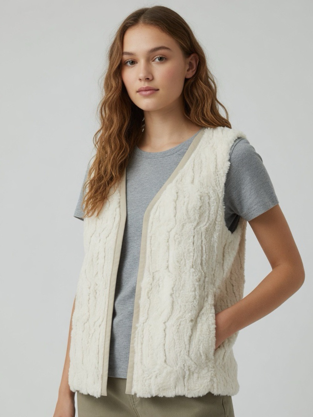 Burning Torch Faux Fur Vest